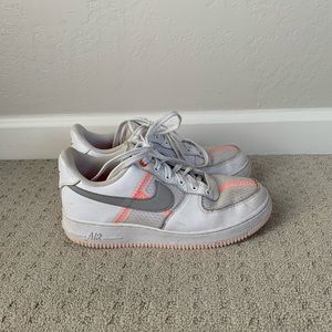 air force 1 low transparent white grey